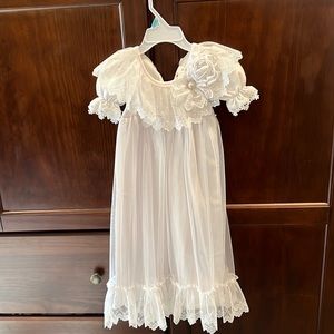 KATIE ROSE * size 9 month * embroidered tulle White communion or Baptism dress